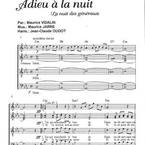 ADIEU A LA NUIT