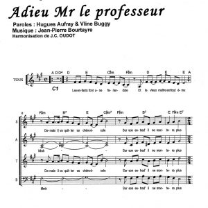 ADIEU MR LE PROFESSEUR