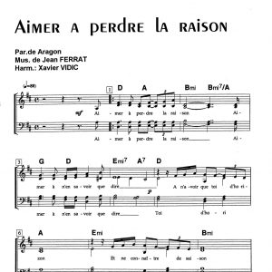 AIMER A PERDRE LA RAISON - 4 voix