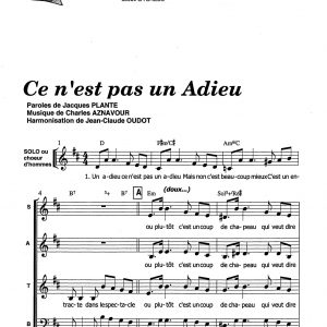 CE N'EST PAS UN ADIEU