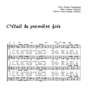 C'ETAIT LA PREMIERE FOIS