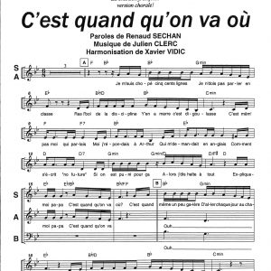 C'EST QUAND QU'ON VA OU