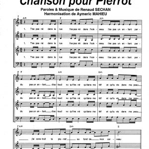 CHANSON POUR PIERROT