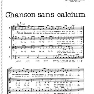 CHANSON SANS CALCIUM