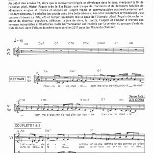 CHANTE COMME SI TU DEVAIS MOURIR DEMAIN