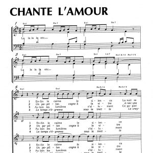 CHANTE L'AMOUR