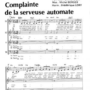 COMPLAINTE DE LA SERVEUSE AUTOMA