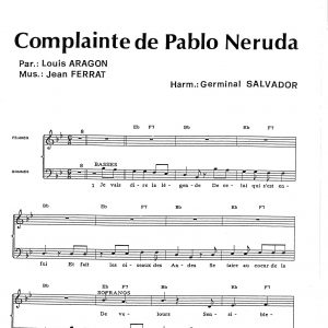 COMPLAINTE DE PABLO NERUDA