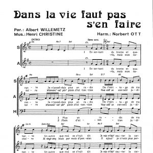 DANS LA VIE FAUT PAS S'EN FAIRE