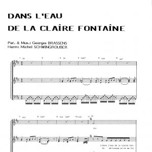 DANS L'EAU DE LA CLAIRE FONTAINE