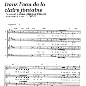 DANS L'EAU DE LA CLAIRE FONTAINE