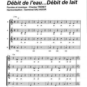 DEBIT DE L'EAU DEBIT DE LAIT