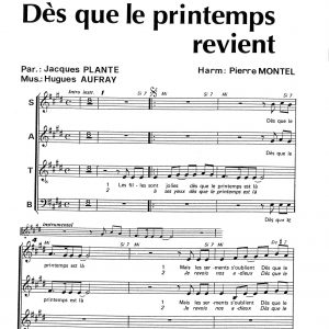 DES QUE LE PRINTEMPS REVIENT