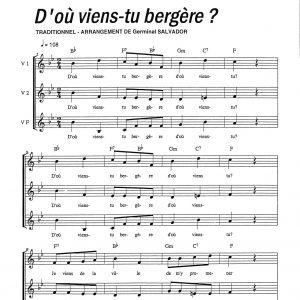 D'OU VIENS-TU BERGERE