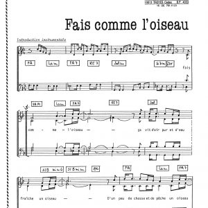FAIS COMME L'OISEAU