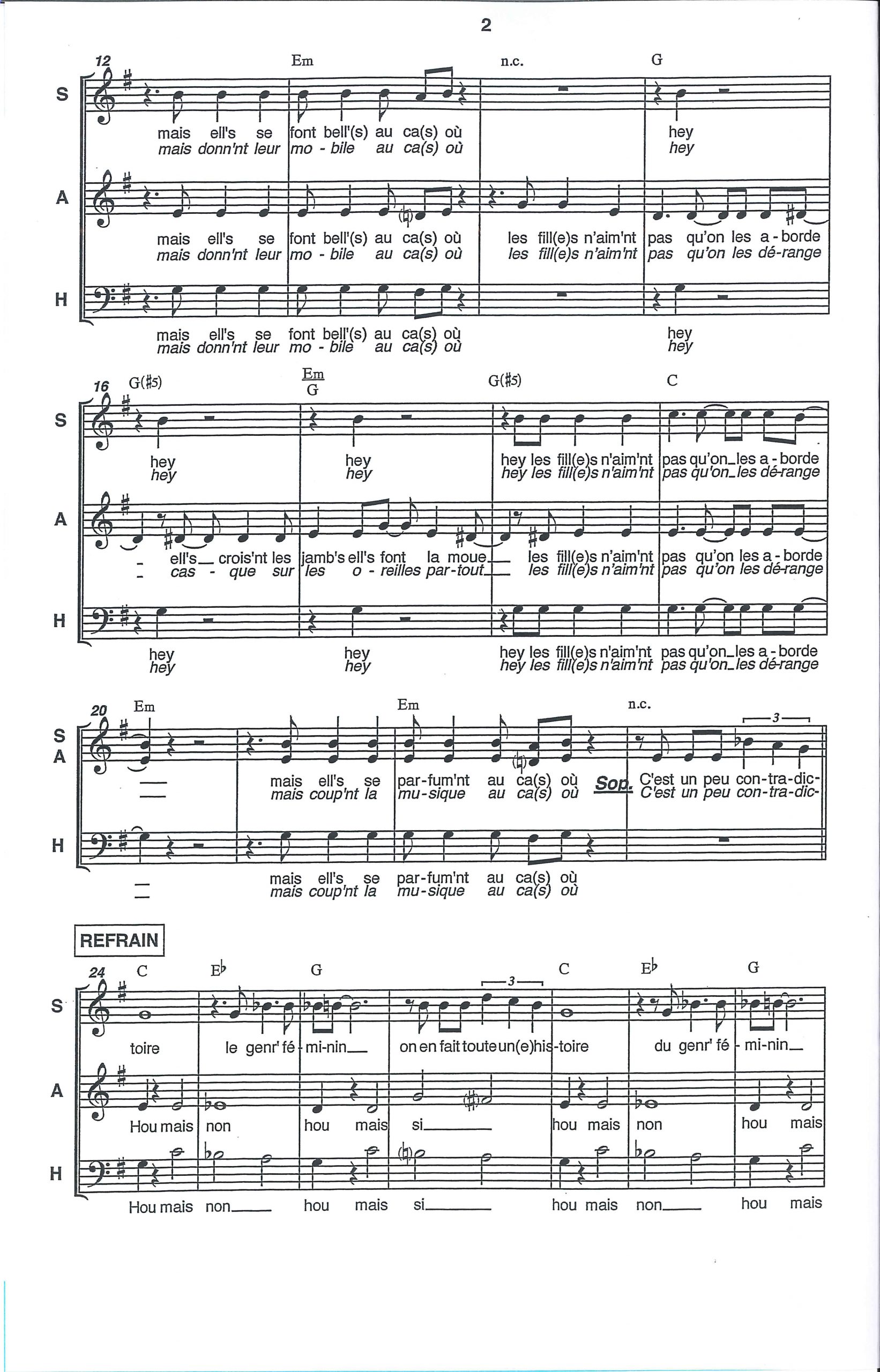 GENRE FEMININ - 3 voix mixtes – Image 2