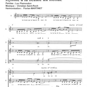 HYMNE A LA BEAUTE DU MONDE