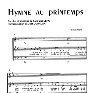 HYMNE AU PRINTEMPS