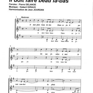 IL DOIT FAIRE BEAU LA BAS