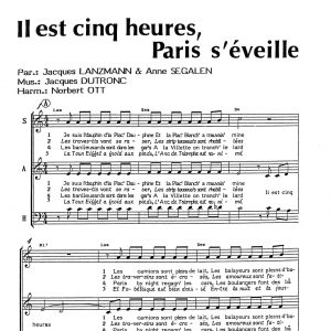 IL EST 5 HEURES PARIS S'EVEILLE