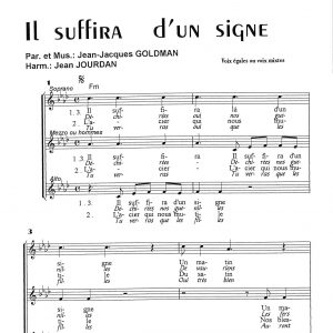 IL SUFFIRA D'UN SIGNE