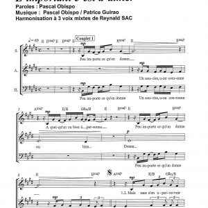 IMPORTANT C'EST D'AIMER (l')