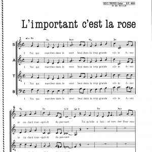 IMPORTANT C'EST LA ROSE (L')