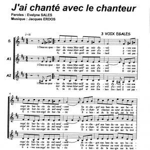 J'AI CHANTE AVEC LE CHANTEUR