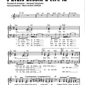 J'AVAIS BESOIN D'ETRE LA