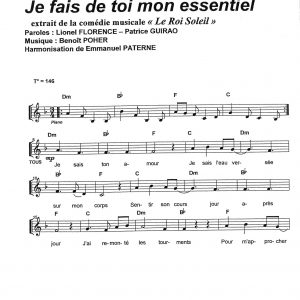 JE FAIS DE TOI MON ESSENTIEL