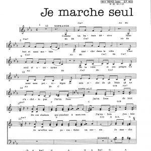 JE MARCHE SEUL