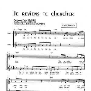 JE REVIENS TE CHERCHER