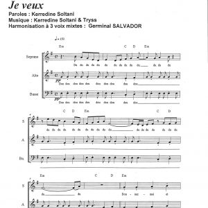 JE VEUX - 3 voix