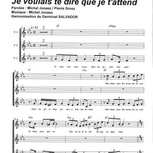 JE VOULAIS TE DIRE QUE JE T'ATTEND