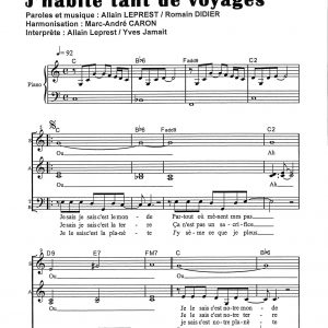 J'HABITE TANT DE VOYAGE