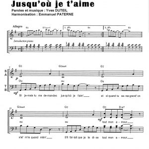 JUSQU'OU JE T'AIME