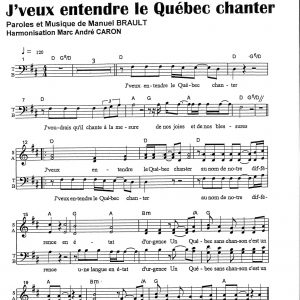 J'VEUX ENTENDRE LE QUEBEC CHANTER