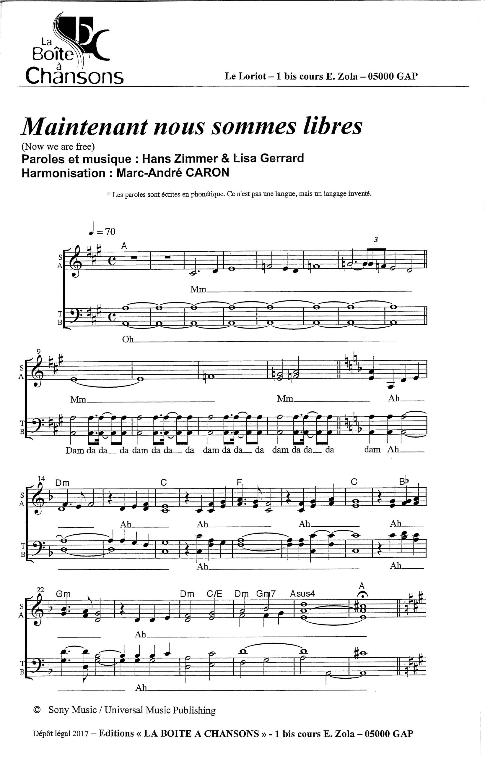 MAINTENANT NOUS SOMMES LIBRES (now we are free)