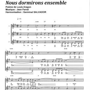 NOUS DORMIRONS ENSEMBLE