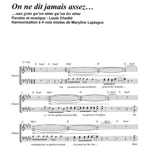 ON NE DIT JAMAIS ASSEZ AUX GENS QU'ON AIME QU'ON LES AIME