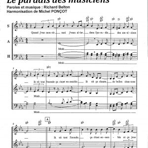 PARADIS DES MUSICIENS (LE)