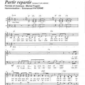PARTIR REPARTIR- 3 voix