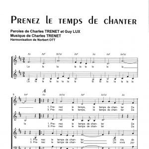 PRENEZ LE TEMPS DE CHANTER
