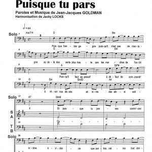 PUISQUE TU PARS