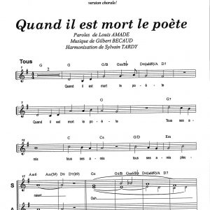 QUAND IL EST MORT LE POETE