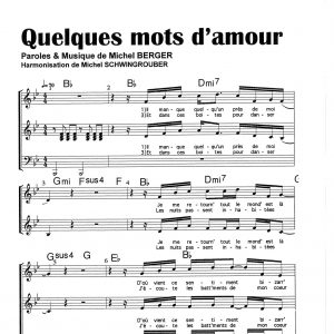 QUELQUES MOTS D'AMOUR