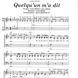 QUELQU'UN M'A DIT