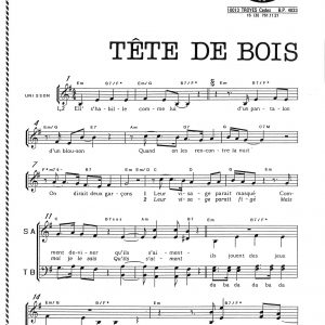 TETE DE BOIS (AGE TENDRE ET)