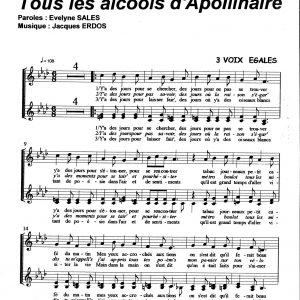 TOUS LES ALCOOLS D'APOLLINAIRE