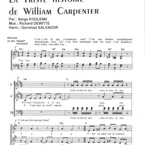 TRISTE HISTOIRE DE WILLIAM CARPENTER (LA)